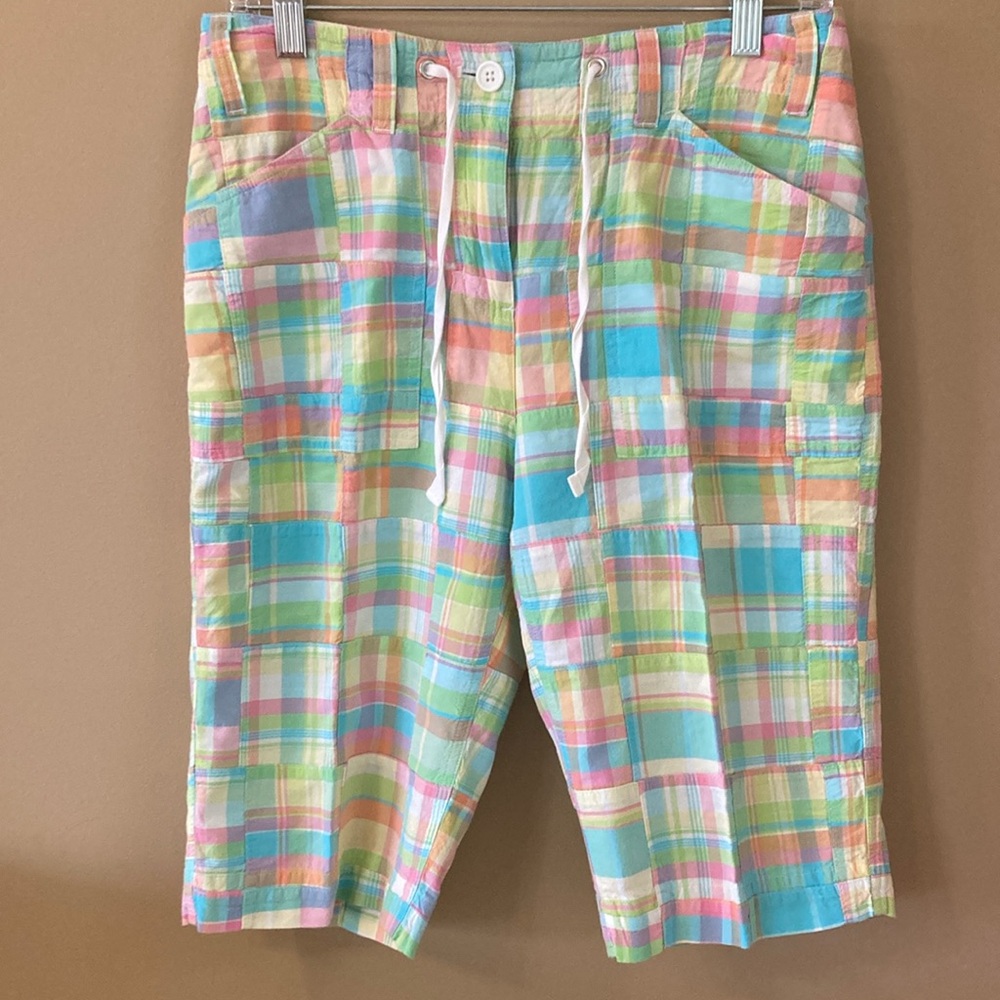 Jones New York Sport Patchwork Plaid Shorts. Size 4